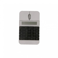 Mouse optic cu calculator, cablu USB, 10x6x2 cm, alb/negru