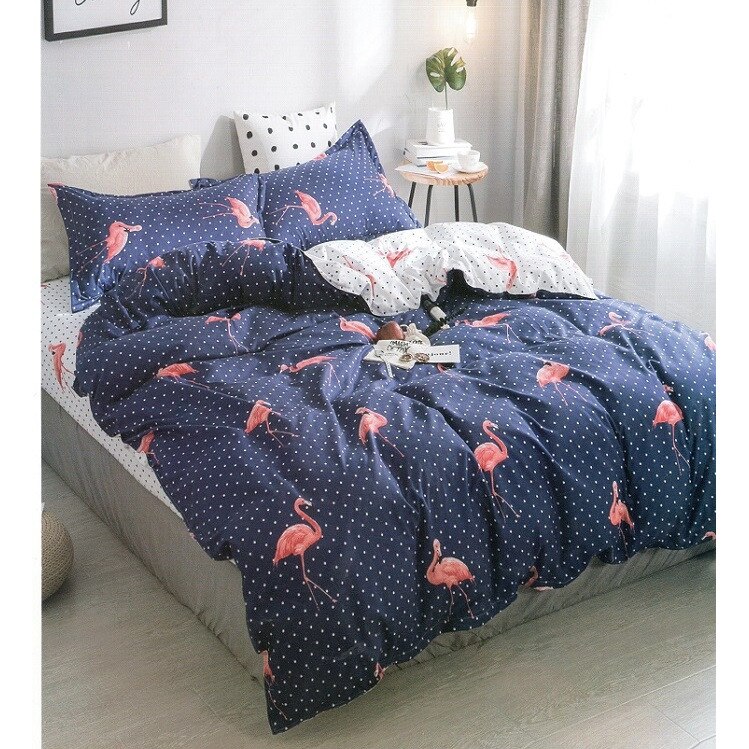 Set Lenjerie pat dublu, Bumbac Satinat, 4 Piese, 230x250 cm, RUBINO-78