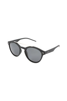 Polaroid, Ochelari de soare clubmaster unisex cu lentile ultrapolarizate, Negru, 50-22-145 Standard Polaroid, Ochelari de soare clubmaster unisex cu lentile ultrapolarizate, Negru, 50-22-145 Standard
