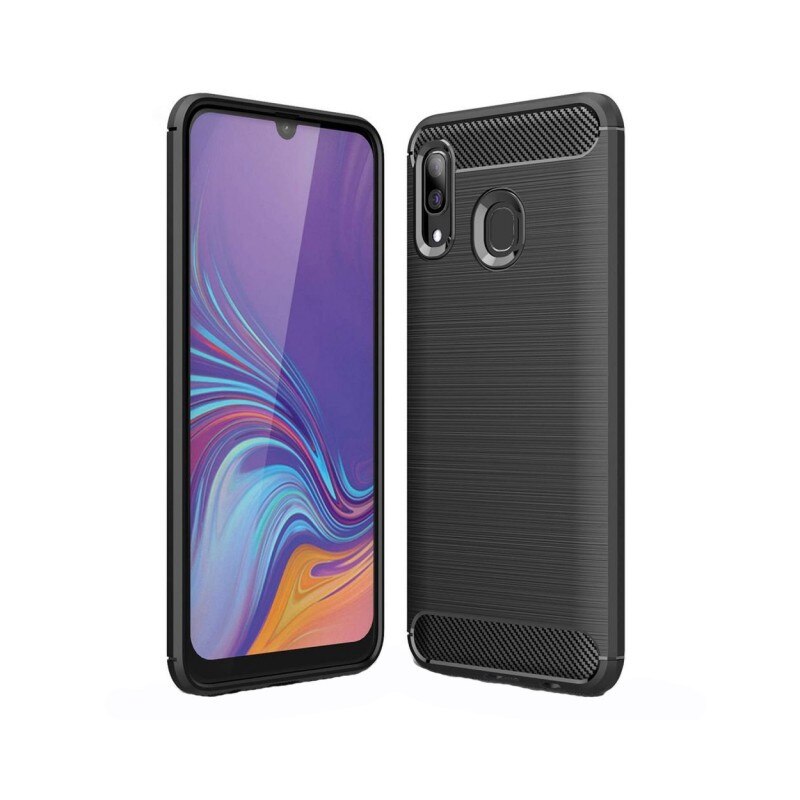 Husa Spate Forcell Carbon Pro Samsung Galaxy A40 Negru Silicon