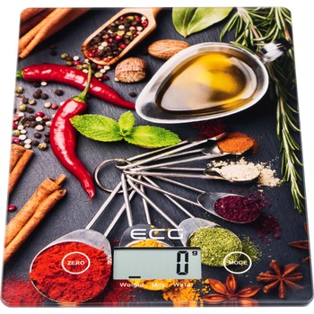 Cantar de bucatarie ECG KV 117 Chilli, 5 kg, precizie 1g, TARA, afisaj LCD, sticla securizata 3mm Cantar de bucatarie ECG KV 117 Chilli, 5 kg, precizie 1g, TARA, afisaj LCD, sticla securizata 3mm