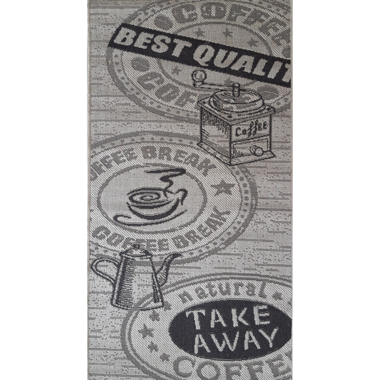 Covor pentru bucatarie, Natura Take Away, 100x200 cm, 1500 gr/mp, 1x2 Bej/Maro 100.00000000x200.00000000