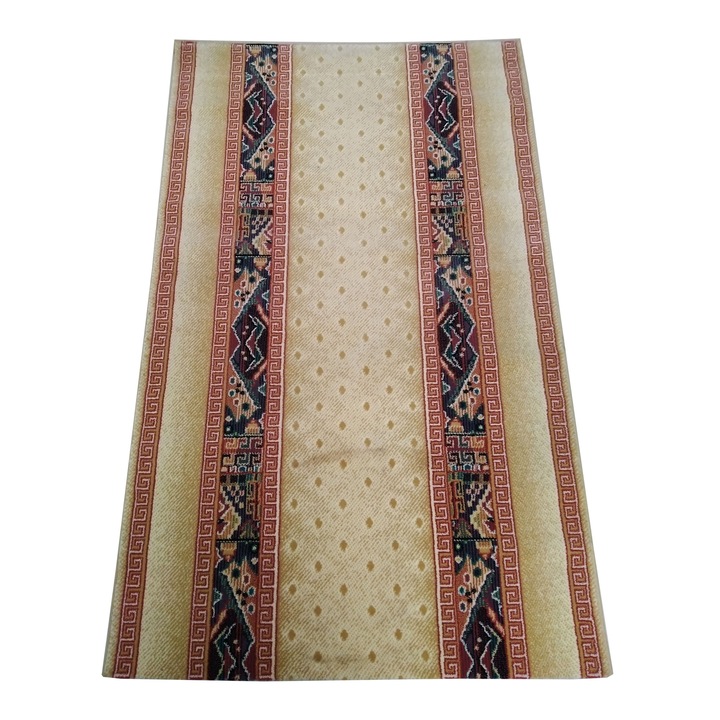 Covor tip traversa nefestonata Silver, 100x200cm, inaltime plus 10 mm, polipropilena, model crem, tip dungi