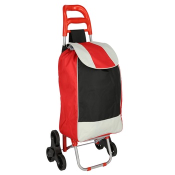 Carucior de Piata Pliabil BF209, Grunberg cu 6 roti Rosu/Negru Carucior de Piata Pliabil BF209, Grunberg cu 6 roti Rosu/Negru