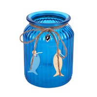 borcan albastru pentru lumanare cu fundita pesti si inima decorativa  decorcasa  10 x 16 cm imagen 55_0_
0