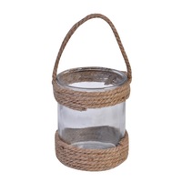 vas de sticla transparent pentru lumanare cu maner din sfoara  decorcasa  18 x 14 cm imagen 41_0_
0