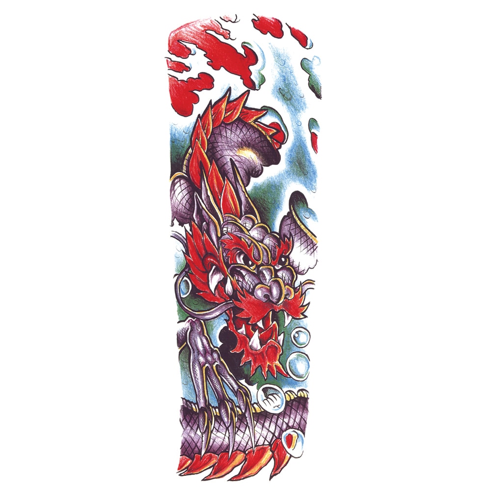 Tatuaj temporar pentru brate sau picioare monocrom, big zise 48 x 17 cm, #T/086 - Tattoo Temporary Phuture®