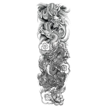 Tatuaj temporar pentru brate sau picioare monocrom, big zise 48 x 17 cm, #T/092 - Tattoo Temporary Phuture® Tatuaj temporar pentru brate sau picioare monocrom, big zise 48 x 17 cm, #T/092 - Tattoo Temporary Phuture®