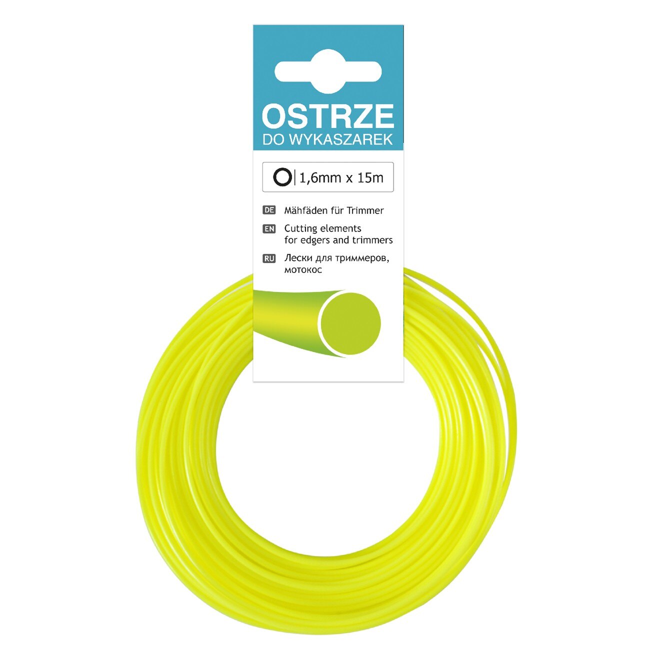 Fir motocoasa EVO Cell Fast, profil rotund, PVC, 1.6 mm x 15 m