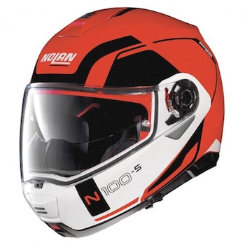 Casca moto NOLAN flip-up - N100-5 Consistency, corsa red, XL Casca moto NOLAN flip-up - N100-5 Consistency, corsa red, XL
