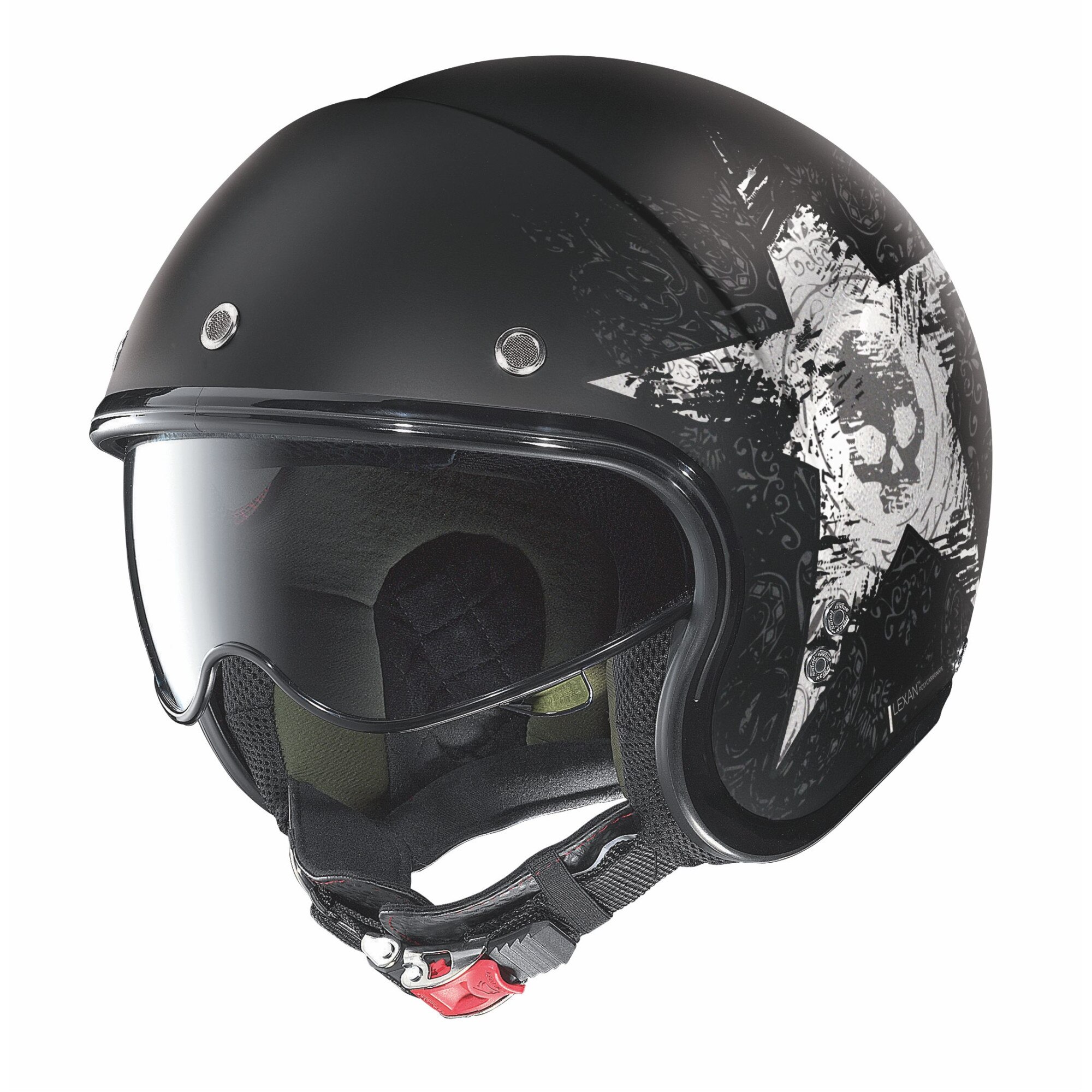 Casca moto NOLAN mini-jet - N21 Star Skull, flat black, 2XL