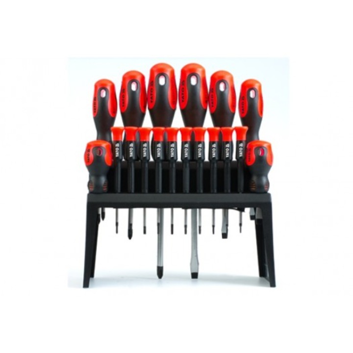 Yato 18 darabos lakatos mágneses csavarhúzó készlet