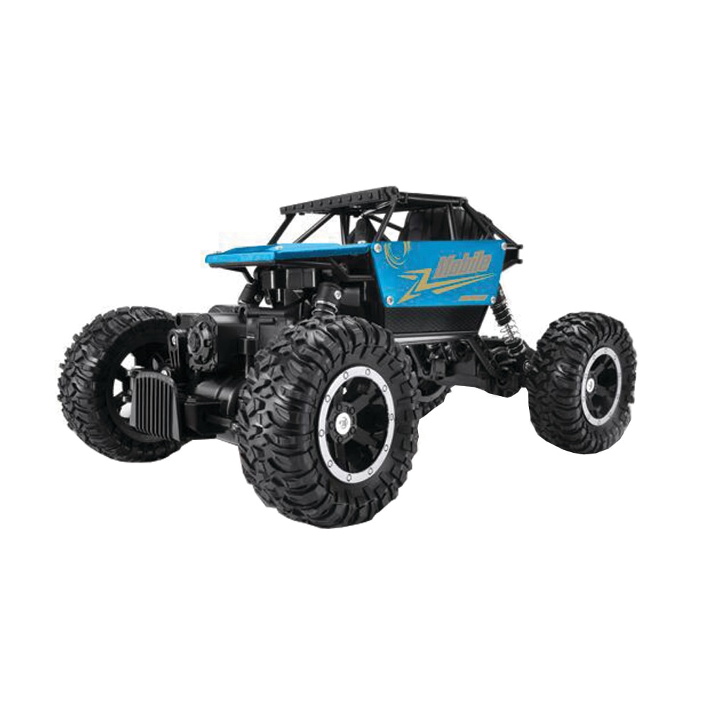 Masinuta Climbing 4x4 aluminiu cu Radiocomandata 2.4Ghz , Rock 4-Wheeis Drive Albastru , Offroad pentru beton, iarba, nisip si pietricele mici - Undercover Toys