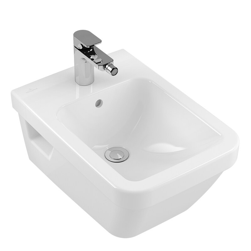 Bideu suspendat, dreptunghiular Architectura, alb