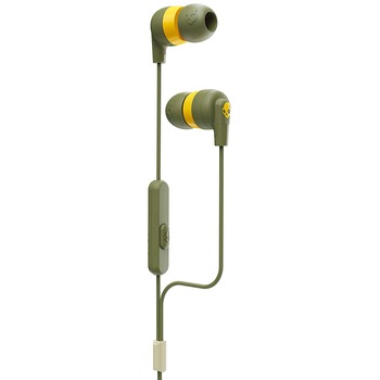Casti Audio In Ear Skullcandy Ink'd+, Cu fir, Microfon, Moss Olive Yellow Casti Audio In Ear Skullcandy Ink'd+, Cu fir, Microfon, Moss Olive Yellow
