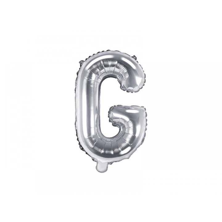 Балон от метално фолио буква G, сребрист, 35см