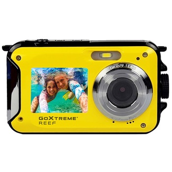 Aparat Foto Subacvatic GoXtreme REEF, Scufundare 3m, 4x zoom, filmare HD, functie WebCam, Galben +Husa Aparat Foto Subacvatic GoXtreme REEF, Scufundare 3m, 4x zoom, filmare HD, functie WebCam, Galben +Husa