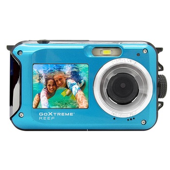 Aparat Foto Subacvatic GoXtreme REEF, Scufundare 3m, 4x zoom, filmare HD, functie WebCam, Albastru +Husa Aparat Foto Subacvatic GoXtreme REEF, Scufundare 3m, 4x zoom, filmare HD, functie WebCam, Albastru +Husa