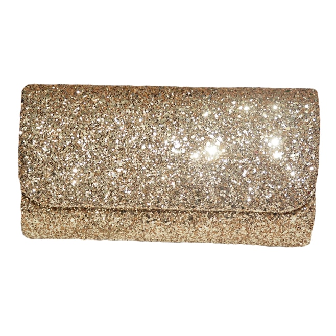 Poseta plic Suzy cu sclipici,D&J Exclussive, auriu