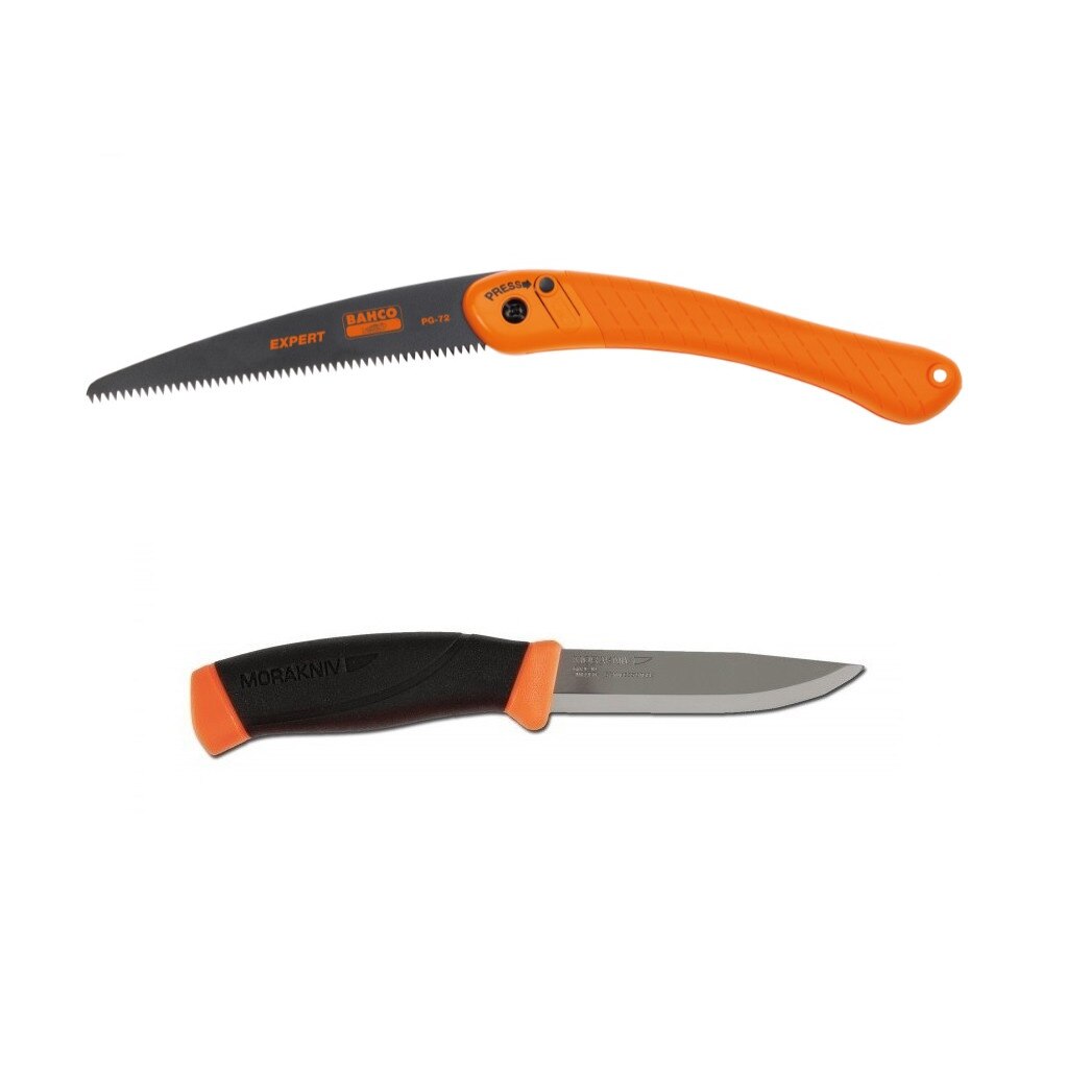 Set cutit Heavy Duty INOX si fierastrau bushcraft Morakniv /Bahco, CBS92