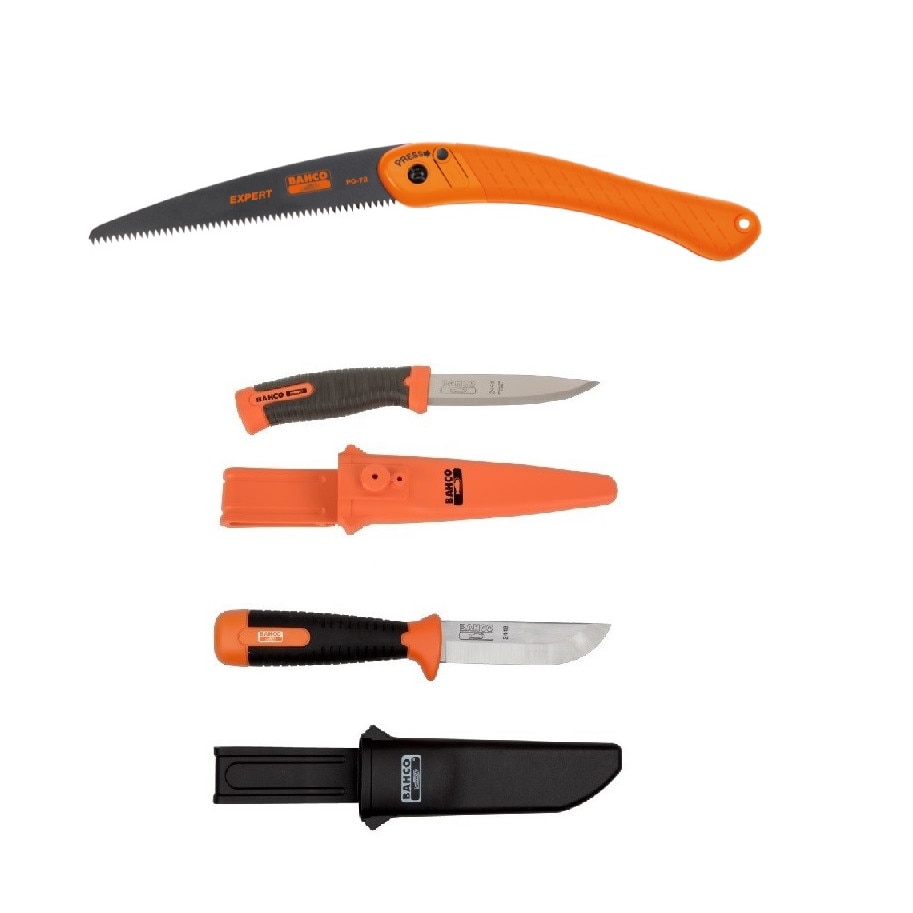 Set cutit/dalta tamplarie si fierastrau bushcraft Bahco, CBS100