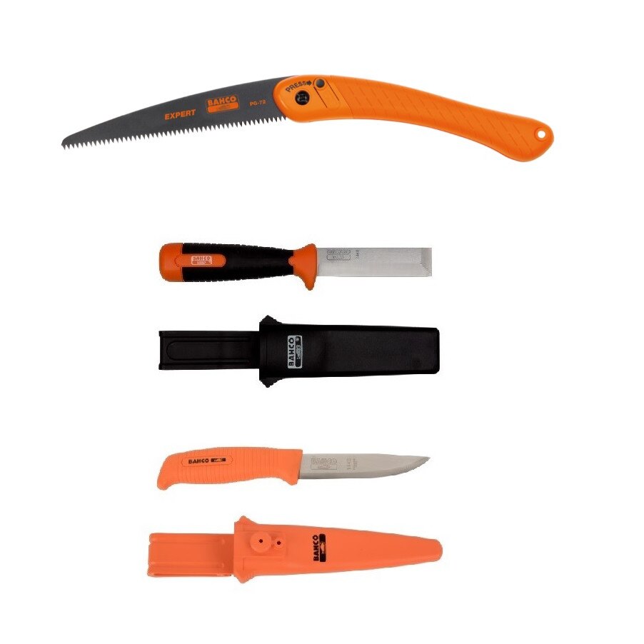 Set cutit/dalta tamplarie si fierastrau bushcraft Bahco, CBS101