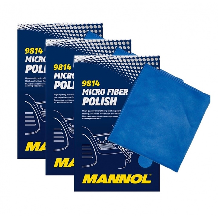 Pachet 3 Buc Mannol Laveta Polish Microfibra 9814