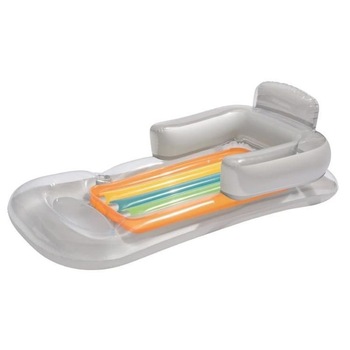 Saltea gonflabila pentru piscina, Bestway, fotoliu sezlong 150x77 cm, suport pahar, gri Saltea gonflabila pentru piscina, Bestway, fotoliu sezlong 150x77 cm, suport pahar, gri