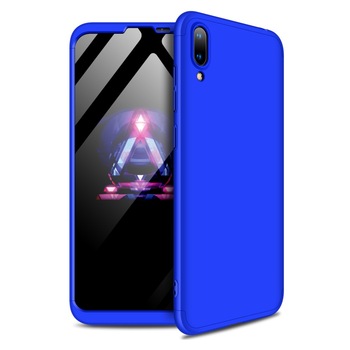 Husa Huawei Y7 (2019) - Protectie 360 grade, 3 in 1, Plastic, Albastra Husa Huawei Y7 (2019) - Protectie 360 grade, 3 in 1, Plastic, Albastra