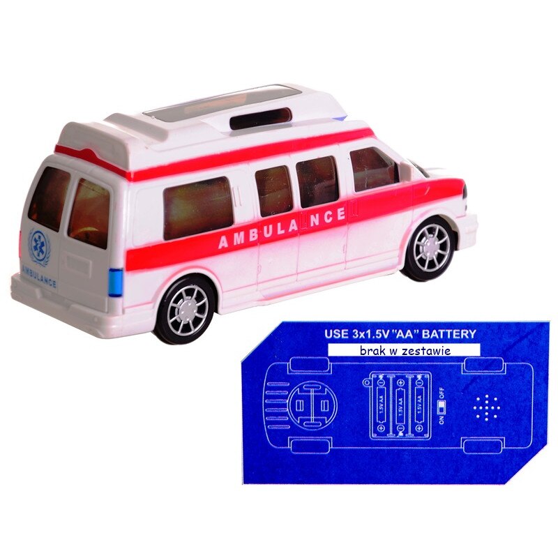 Ambulanta cu efecte luminoase 3D