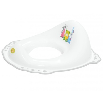 Reductor toaleta anti-derapant Maltex Baby Family White/Grey Reductor toaleta anti-derapant Maltex Baby Family White/Grey