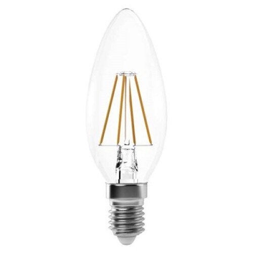 Bec LED Z74214, lumina neutra 4100K, 4W, 465lm, filament tip lumanare, E14, 25000 h functionare, Emos