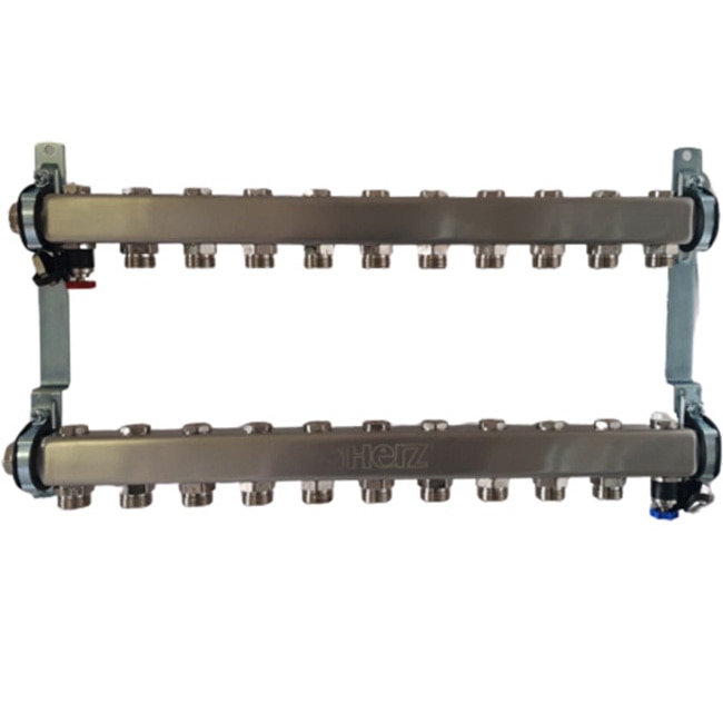 Ansamblu distribuitor inox detentor - 10 circuite HERZ