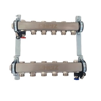 Ansamblu distribuitor inox 5 cai detentor HERZ Armaturen Ansamblu distribuitor inox 5 cai detentor HERZ Armaturen