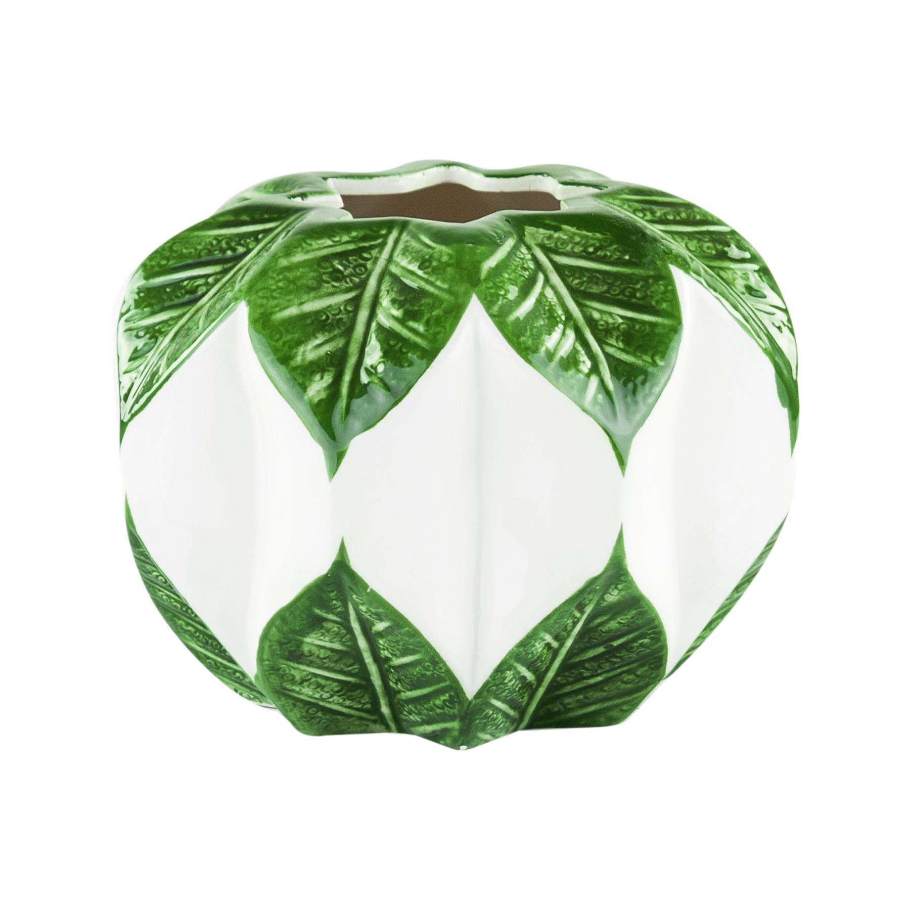 Vaza ceramica, cu model frunza - Butopea