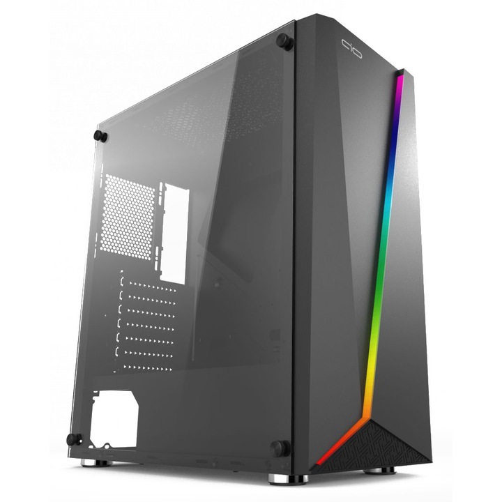 Carcasa PC, Aio, Lumina Gamer, Negru