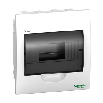 Tablou electric, Schneider Electric Easy 9, incastrat, 8 module, usa transparenta Tablou electric, Schneider Electric Easy 9, incastrat, 8 module, usa transparenta