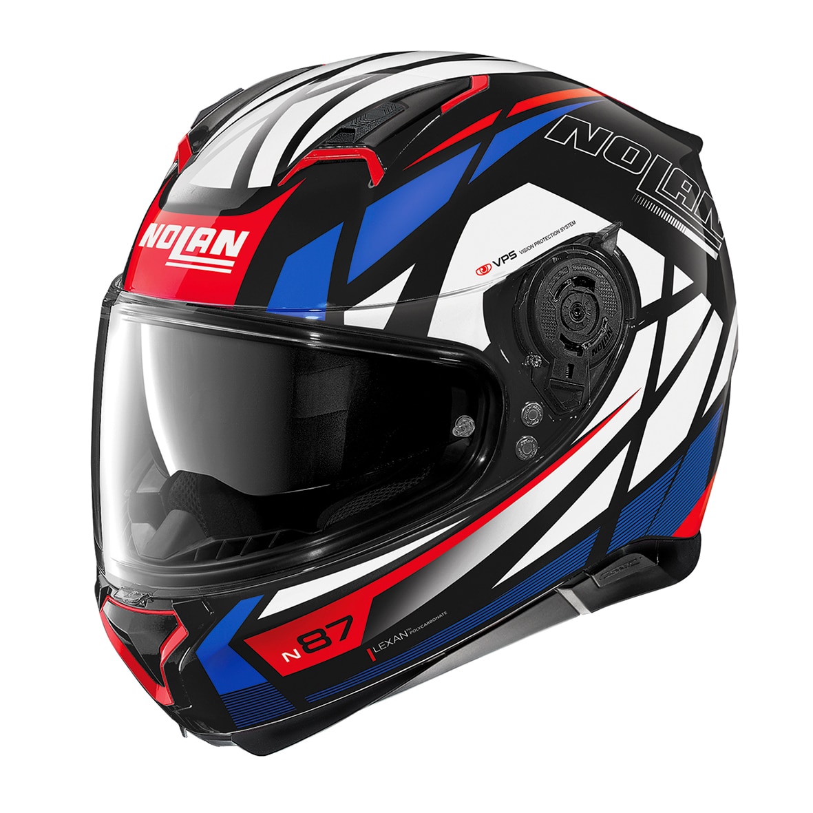 Casca moto NOLAN full-face - N87 Originality, glossy black / red / blue, XS