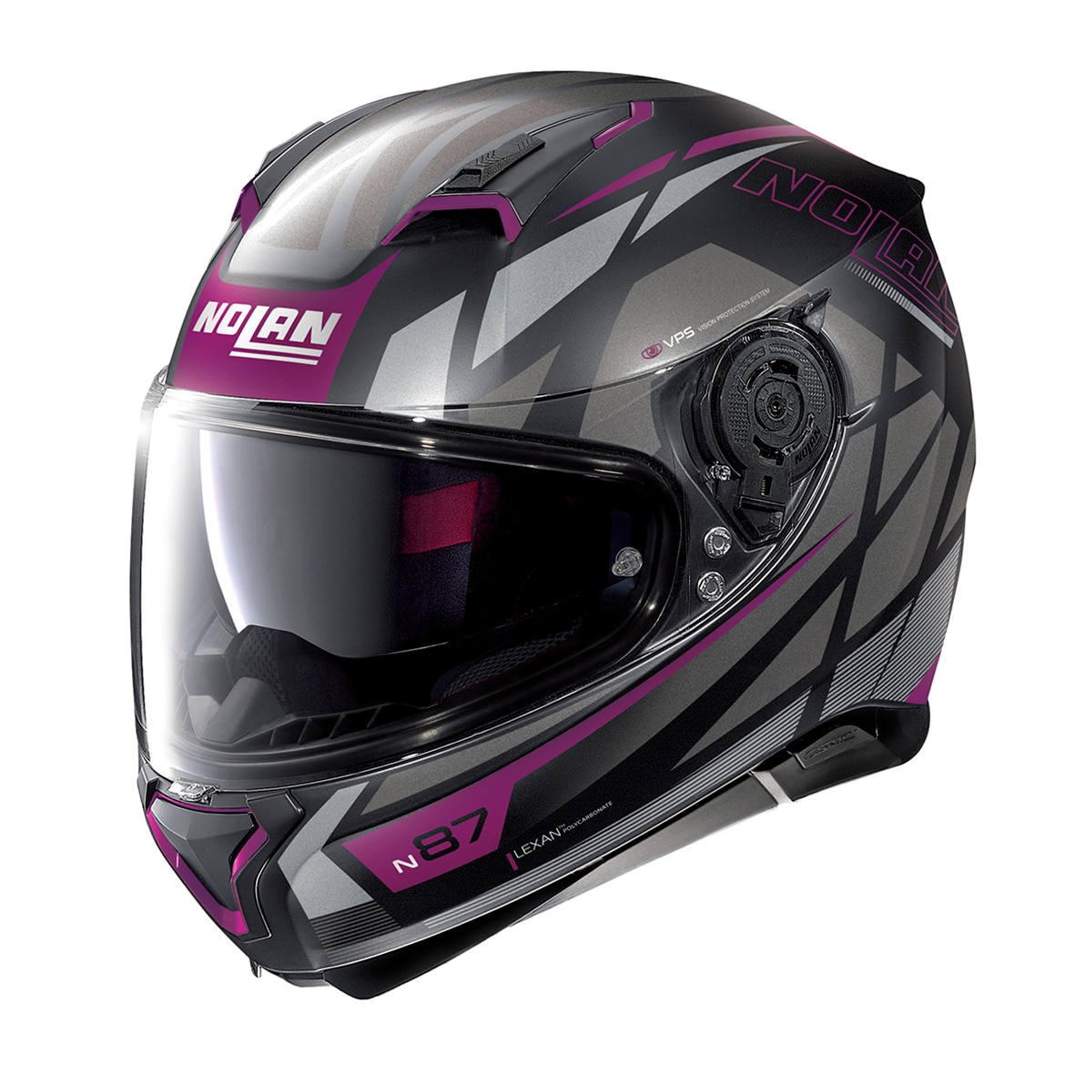 Casca moto NOLAN full-face - N87 Originality, flat black / purple, XS