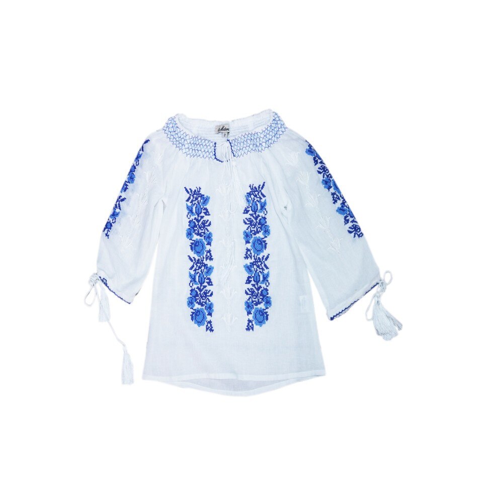 Bluza tip ie, fete, alb, dae3557, 8 ani