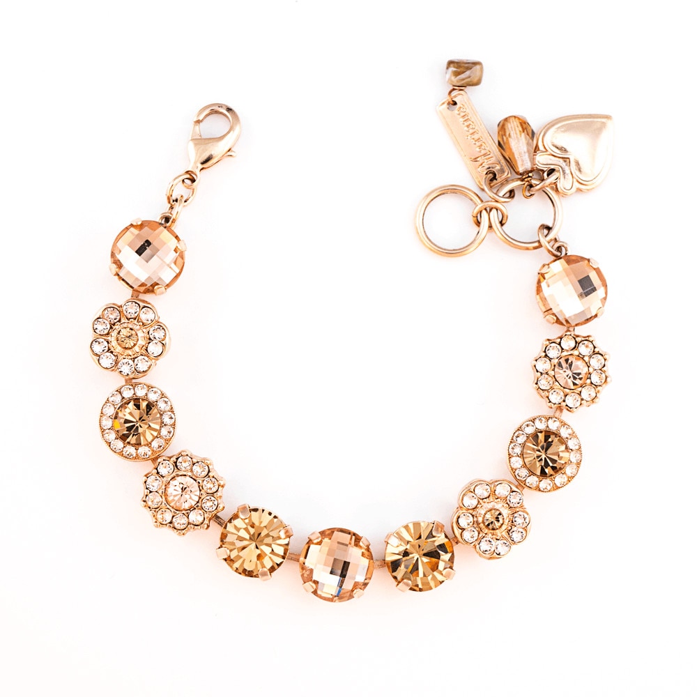 Bratara placata cu Aur roz de 24K, Cristale, Jackie by Roxannes - Mariana Jewellery, Bej 4084-39132RG