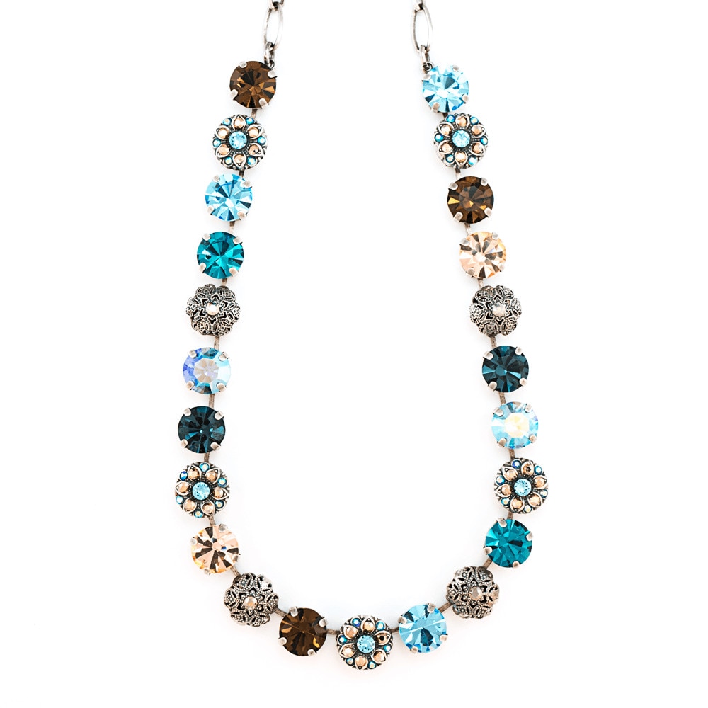 Colier placat cu Argint 925, Cristale, Blue Suede Shoes by Roxannes - Mariana Jewellery, Albastru 3204-1008SP