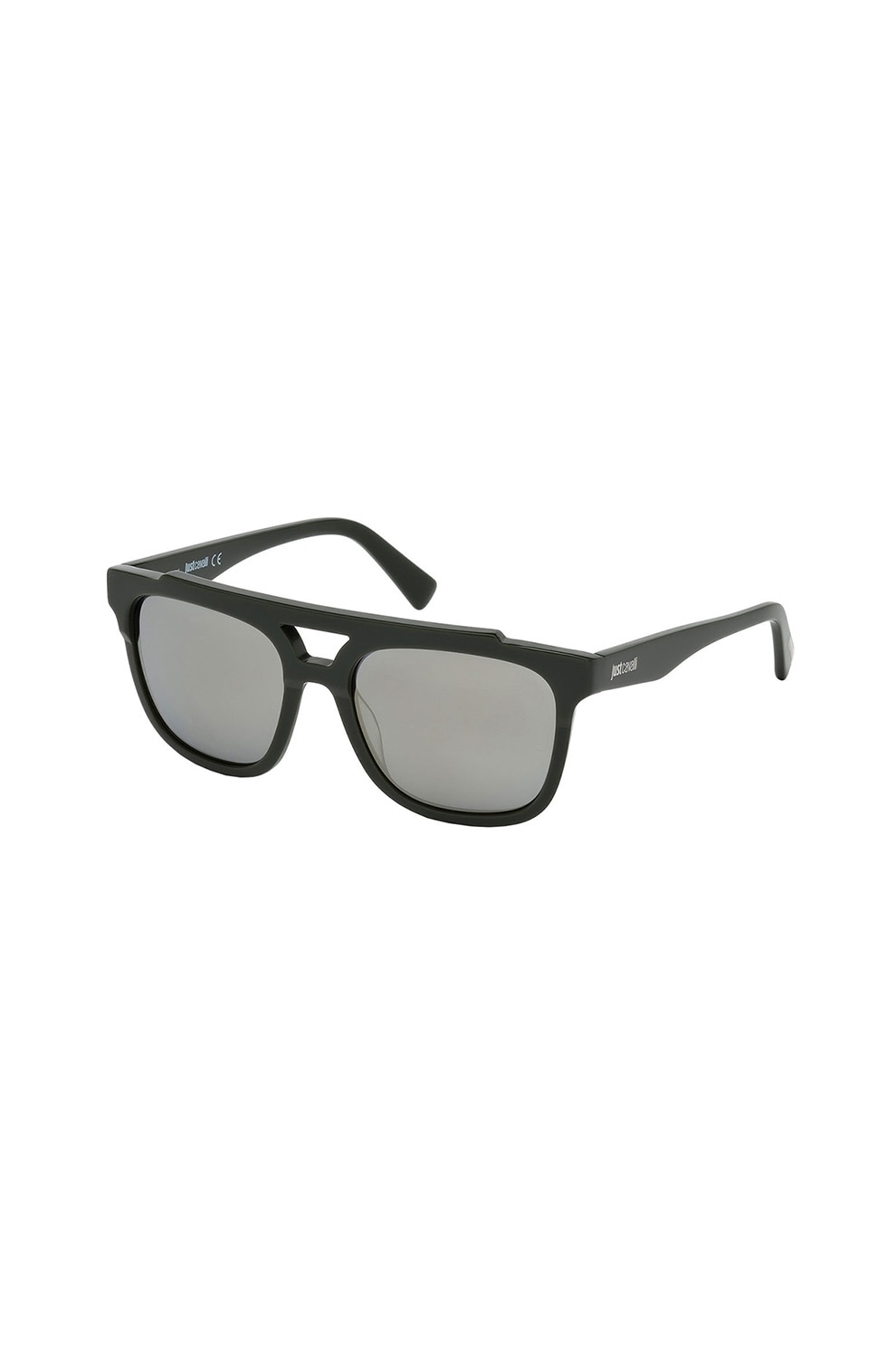 JUST CAVALLI, Ochelari de soare patrati cu logo discret, Negru, 56-18-145 Standard