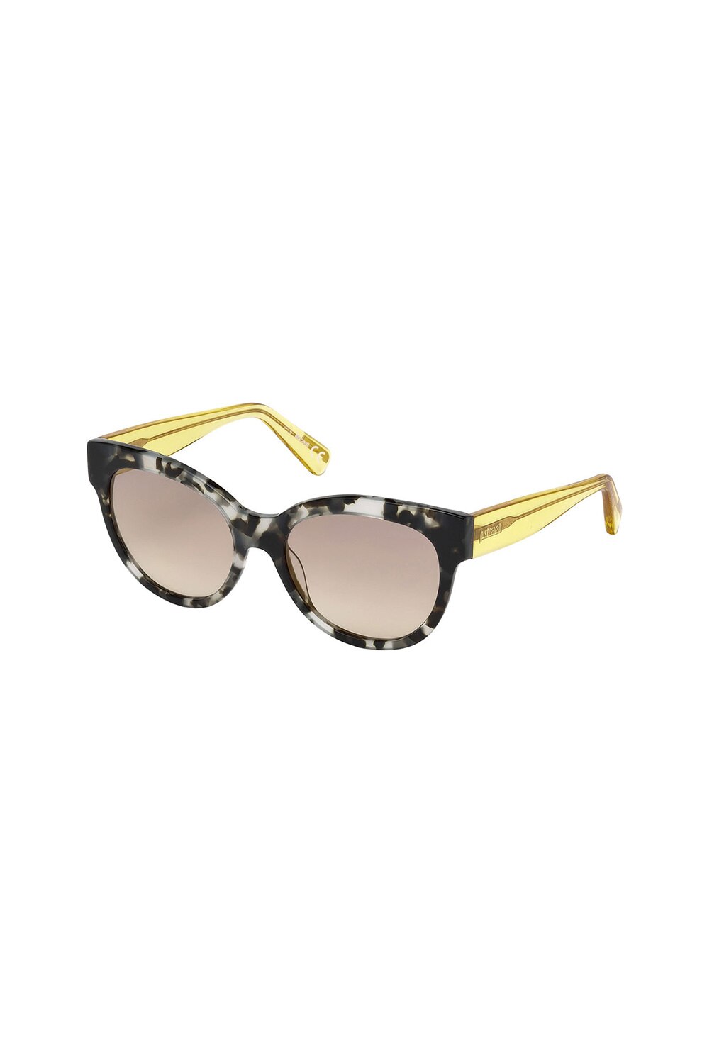 JUST CAVALLI, Ochelari de soare cat-eye, Gri tortoise/Galben pal, 56-20-140 Standard