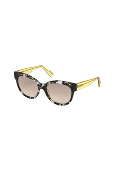 JUST CAVALLI, Ochelari de soare cat-eye, Gri tortoise/Galben pal, 56-20-140 Standard JUST CAVALLI, Ochelari de soare cat-eye, Gri tortoise/Galben pal, 56-20-140 Standard