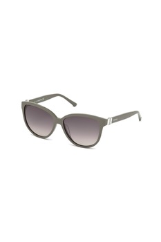 , Ochelari de soare cat-eye cu lentile in degrade, Gri inchis, 56-14-140 Standard , Ochelari de soare cat-eye cu lentile in degrade, Gri inchis, 56-14-140 Standard