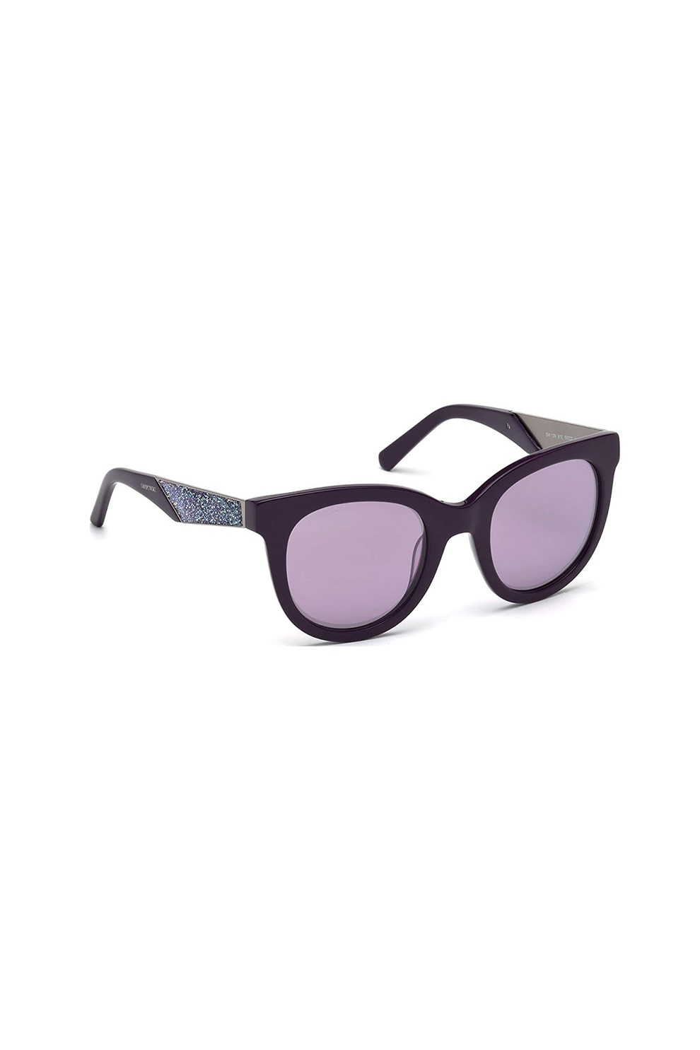 , Ochelari de soare cat-eye cu detalii stralucitoare, Violet, 50-22-140 Standard