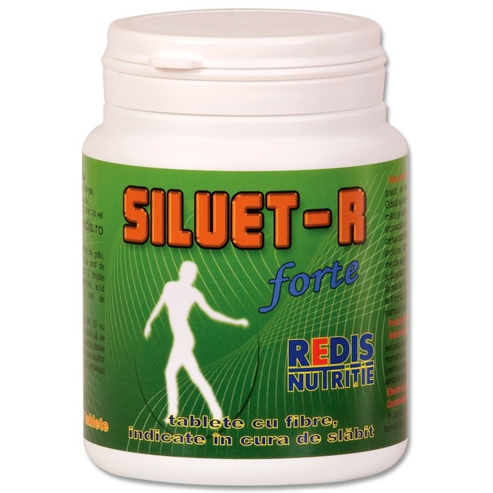 Supliment nutritiv, Redis, Siluet-R Forte, 200 tablete cu fibre, indicate in cura de slabit