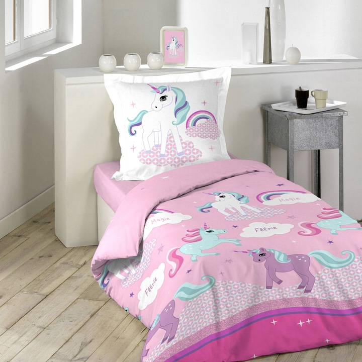 Ágyneműhuzat szett, unikornisos, Licorne - Butopea