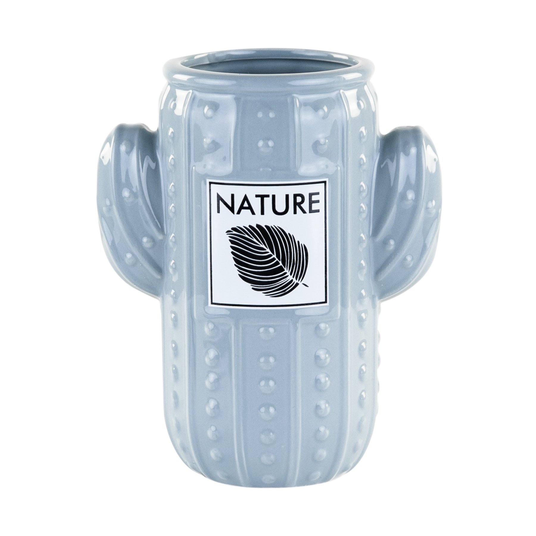 Cactus vaza, 18 cm, albastru, gri Cactus - Butopea